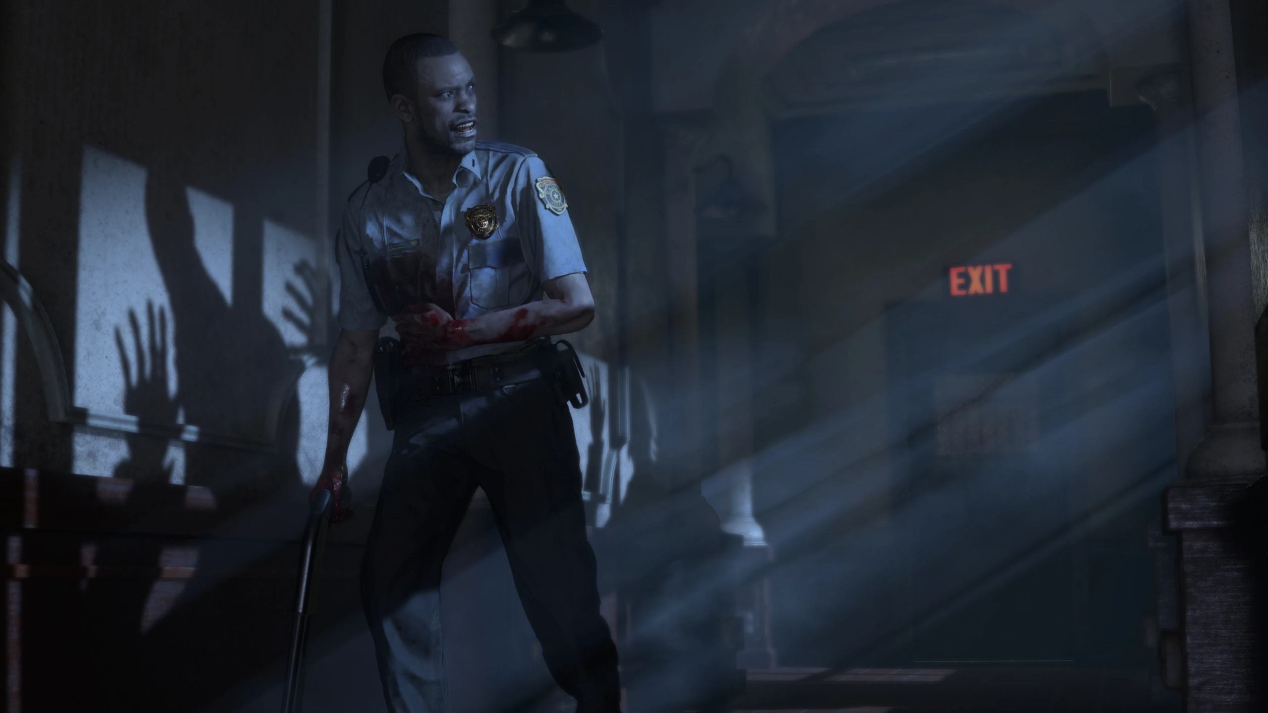 Resident Evil 2 Remake screenshot at the Raccoon City Police Department