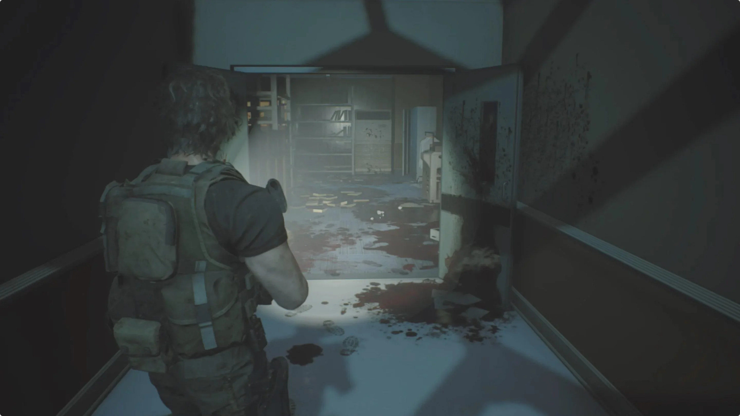 Resident Evil 2 Remake screenshot at the Raccoon City Police Department